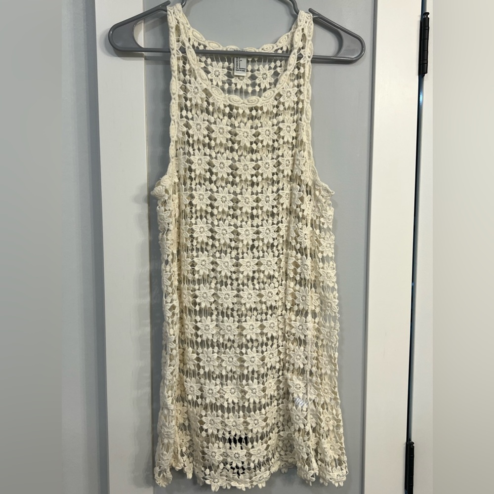 Crochet Mini Dress/Swimsuit Cover